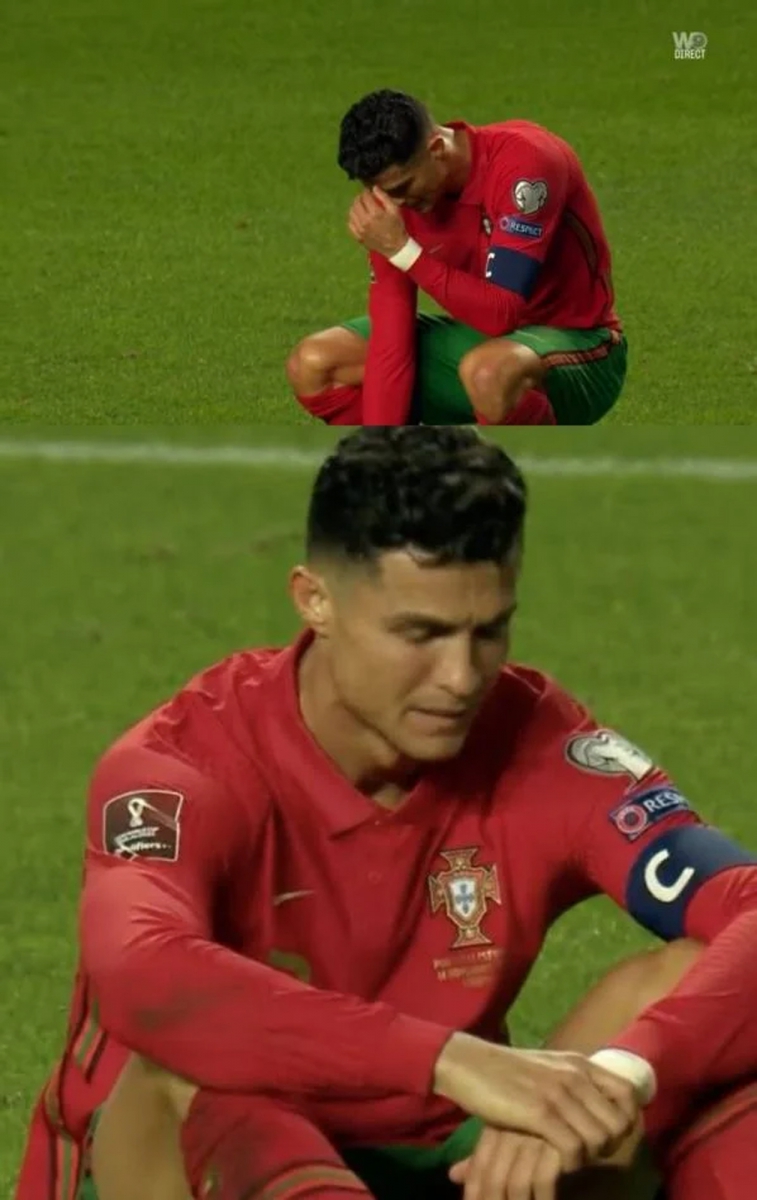 MINA Cristiano Ronaldo po porażce 1-2  z Serbią...